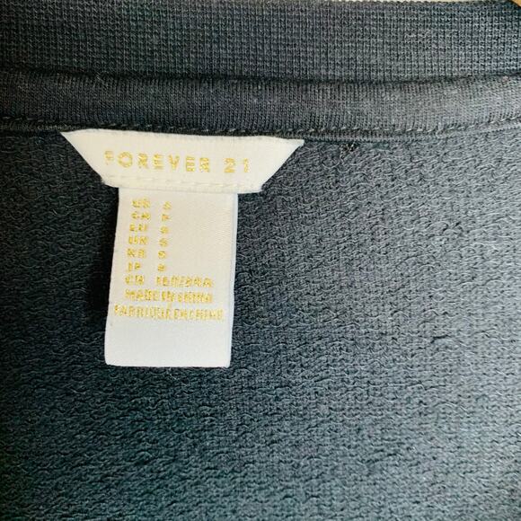 Embellished Dark Gray Sweatshirt w Bronze Beads Studs Sz Small - Picture 3 of 3